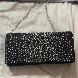 Elegant Black Rhinestone Clutch
